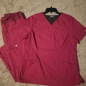 Burgundy Scrub set